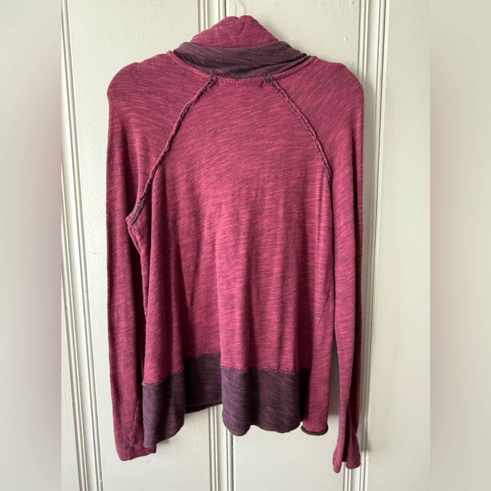 Free People Heathered Raspberry Cowl Neck Sweater - Picture 4 of 5